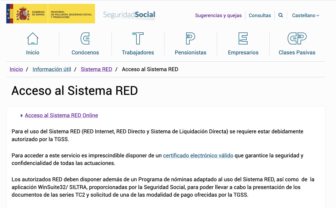Acceso al Sistema RED