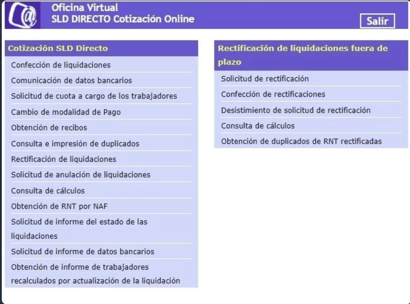 Diferencias entre RED Directo y Sistema de Liquidación Directa — Sistema RED, paso 1 de 2